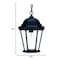 Homeroots 14 x 9.5 x 9.5 in. Richmond 1-Light Matte Black Hanging Light 398003 - alternate 5
